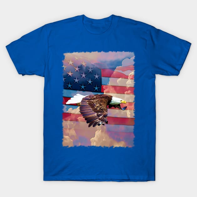 American Eagle Flight T-Shirt by Ripples of Time